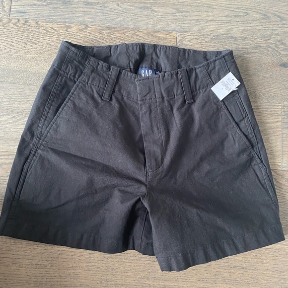 GAP Brand New Downtown Hemp Blend Shorts - Black size 2/ 26 - Picture 2 of 5